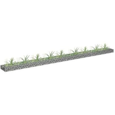 Littière surélevée en acier galvanisé vidaXL 360x30x10 cm - Bord de jardin - Publicité Littière surélevée en acier galvanisé vidaXL 360x30x10 cm - Bord de jardin - Publicité