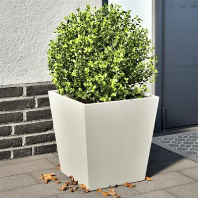 Jardinières blanches vidaXL 40x40x40 cm - Décoration extérieure - Publicité Jardinières blanches vidaXL 40x40x40 cm - Décoration extérieure - Publicité