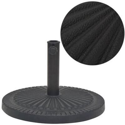 vidaXL Base de parasol en résine ronde noire 14 kg - Support pour parasol - Publicité vidaXL Base de parasol en résine ronde noire 14 kg - Support pour parasol - Publicité