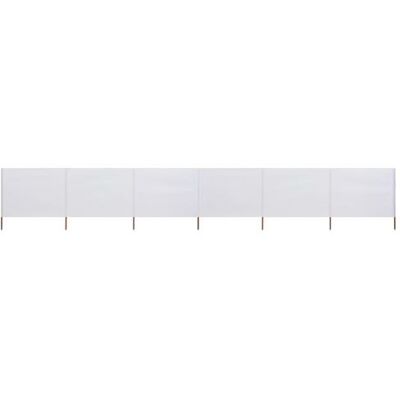 vidaXL Paravent 6 Panneaux Tissu 800x120 cm Blanc Sable - Publicité vidaXL Paravent 6 Panneaux Tissu 800x120 cm Blanc Sable - Publicité