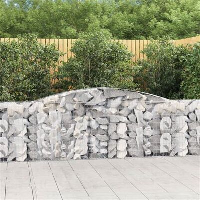 vidaXL Cages de gabions arquées - 15 pcs, 400x30x80/100 cm - Barrière de jardin - Publicité vidaXL Cages de gabions arquées - 15 pcs, 400x30x80/100 cm - Barrière de jardin - Publicité
