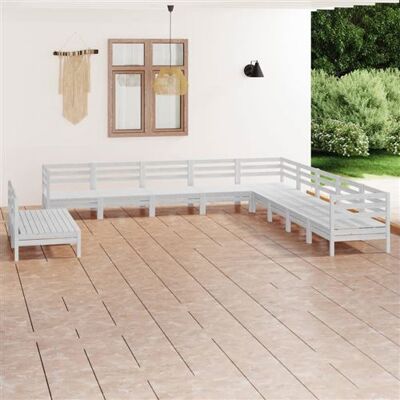 Ensemble de jardin de 11 pièces bois de pin massif vidaXL - Salon de jardin - Publicité Ensemble de jardin de 11 pièces bois de pin massif vidaXL - Salon de jardin - Publicité
