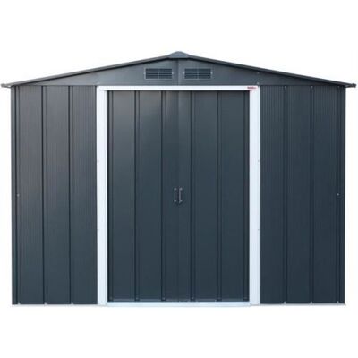 Non communiqué Abri de jardin en métal 4 77 m2 DURAMAX Kit d ancrage inclus anthracite Gris - Publicité Non communiqué Abri de jardin en métal 4 77 m2 DURAMAX Kit d ancrage inclus anthracite Gris - Publicité