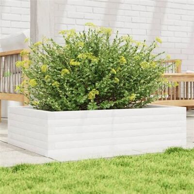 Jardinera blanche vidaXL 90x60x23 cm - Pot de jardin - Publicité Jardinera blanche vidaXL 90x60x23 cm - Pot de jardin - Publicité