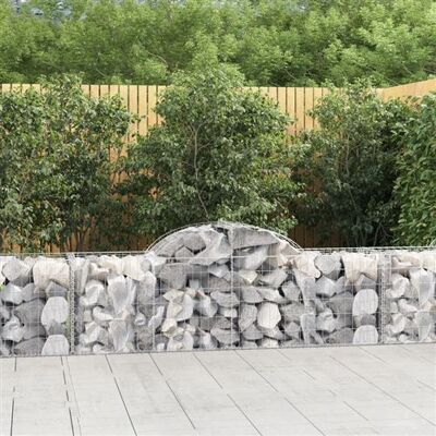 Panier en gabion arqué vidaXL - 5 pcs, 200x50x60/80 cm, Fer zincé - Publicité Panier en gabion arqué vidaXL - 5 pcs, 200x50x60/80 cm, Fer zincé - Publicité