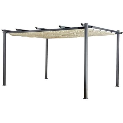 Happy Garden Pergola autoportante 3 × 4m CASSIS beige - structure aluminium Beige - Publicité Happy Garden Pergola autoportante 3 × 4m CASSIS beige - structure aluminium Beige - Publicité