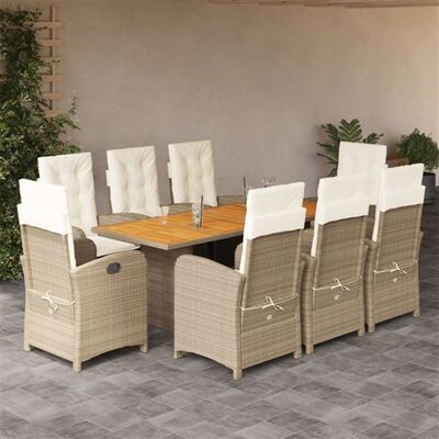 Ensemble de Salle à Manger de Jardin avec Coussins - Mobilier d'Extérieur - Publicité Ensemble de Salle à Manger de Jardin avec Coussins - Mobilier d'Extérieur - Publicité