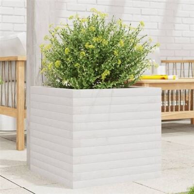vidaXL Jardinera en bois massif de pin blanc 50x50x45,5 cm - Jardinera - Publicité vidaXL Jardinera en bois massif de pin blanc 50x50x45,5 cm - Jardinera - Publicité