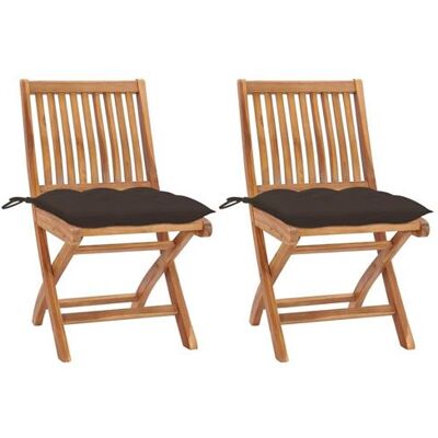 Non communiqué Lot de 2 chaise Vidaxl H. 88 cm exterieur marron en bois massif bois - Publicité Non communiqué Lot de 2 chaise Vidaxl H. 88 cm exterieur marron en bois massif bois - Publicité