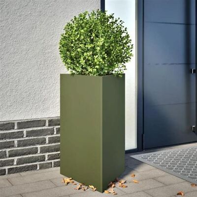vidaXL Pot de Jardin Vert Olive Triangulaire 50x43x75 cm Acier - Pot de Jardin - Publicité vidaXL Pot de Jardin Vert Olive Triangulaire 50x43x75 cm Acier - Pot de Jardin - Publicité