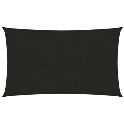 vidaXL Sonnensegel 160 G/M² Noir 2,5x5 m HDPE - Voile d'ombrage - Publicité vidaXL Sonnensegel 160 G/M² Noir 2,5x5 m HDPE - Voile d'ombrage - Publicité