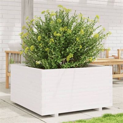 Jardinera vidaXL Blanche Pin Massif - Pot de Jardin en Bois Massif - Publicité Jardinera vidaXL Blanche Pin Massif - Pot de Jardin en Bois Massif - Publicité