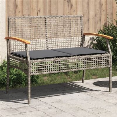 Banque de jardin avec coussin - Rotin synthétique résistant aux intempéries - 108x85x108cm - Publicité Banque de jardin avec coussin - Rotin synthétique résistant aux intempéries - 108x85x108cm - Publicité