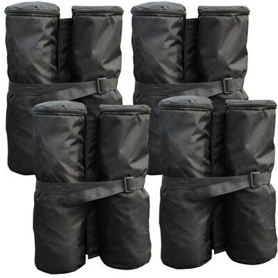 HOMCOM Lot 4 sacs de lestage de fixation pour tonnelle parasol pavillon volume max. 15kg noir Noir - Publicité HOMCOM Lot 4 sacs de lestage de fixation pour tonnelle parasol pavillon volume max. 15kg noir Noir - Publicité