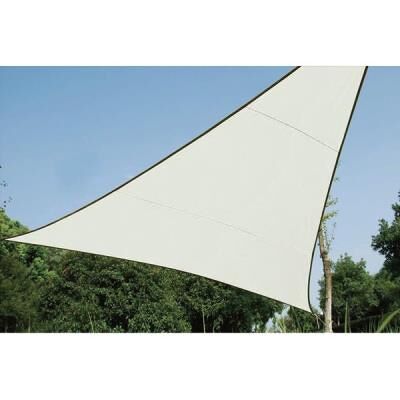 Voile Solaire - Triangle - 5 X 5 X 5 M - Couleur: Crème Perel Gss3500 Crème - Publicité Voile Solaire - Triangle - 5 X 5 X 5 M - Couleur: Crème Perel Gss3500 Crème - Publicité