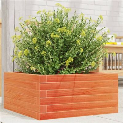 Jardinier en cire marron 50x50x23 cm Bois de pin massif - Publicité Jardinier en cire marron 50x50x23 cm Bois de pin massif - Publicité