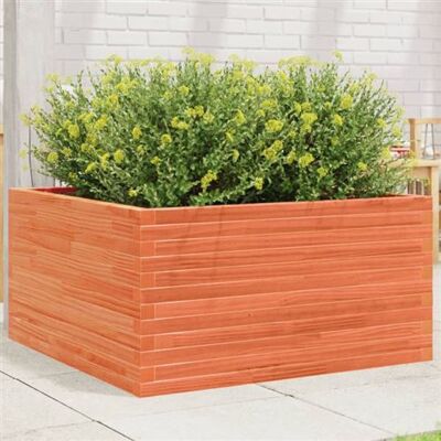 Jardinera en bois massif marron cire 90x90x46 cm Pot de fleurs extérieur - Publicité Jardinera en bois massif marron cire 90x90x46 cm Pot de fleurs extérieur - Publicité