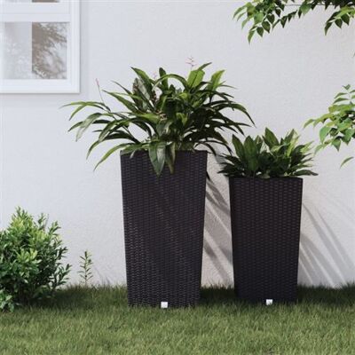 Jardinière avec insert amovible vidaXL - Grande capacité anthracite - Publicité Jardinière avec insert amovible vidaXL - Grande capacité anthracite - Publicité