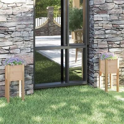 vidaXL 2 Jardinières en pin massif - Publicité vidaXL 2 Jardinières en pin massif - Publicité