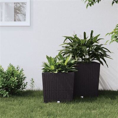 vidaXL Pot de fleurs marron 21/32 L avec insert amovible - Décor de jardin - Publicité vidaXL Pot de fleurs marron 21/32 L avec insert amovible - Décor de jardin - Publicité