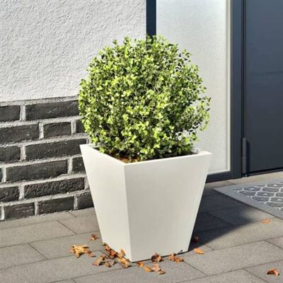 Jardinière en acier blanc vidaXL 30x30x30 cm - Pot de fleurs - Publicité Jardinière en acier blanc vidaXL 30x30x30 cm - Pot de fleurs - Publicité