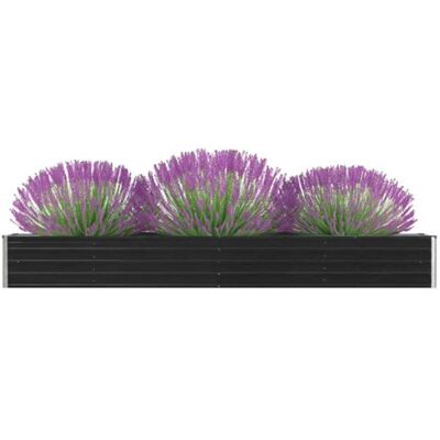 Littière de Jardin en Acier Galvanisé 320x40x45cm Anthracite - Cama Elevada - Publicité Littière de Jardin en Acier Galvanisé 320x40x45cm Anthracite - Cama Elevada - Publicité