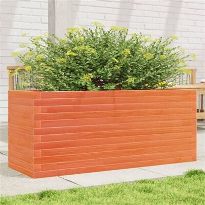 vidaXL Jardinera en bois massif de pin marron cire 110x40x46 cm - Jardinera - Publicité vidaXL Jardinera en bois massif de pin marron cire 110x40x46 cm - Jardinera - Publicité