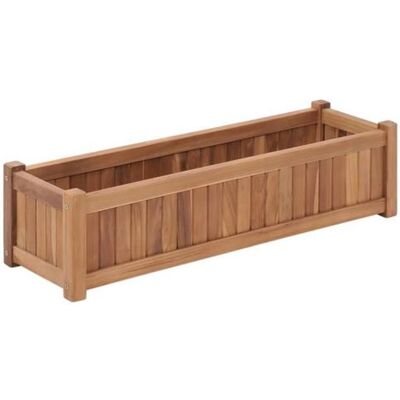 VIDAXL - Bac à fleurs en bois de teck avec pieds - Jardin, balcon, patio - Publicité VIDAXL - Bac à fleurs en bois de teck avec pieds - Jardin, balcon, patio - Publicité