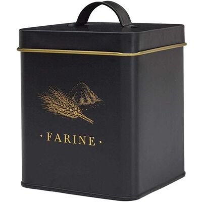 Planete Discount Boîte de Rangement en Métal - Noir et Doré - Rangement Cuisine - Publicité Planete Discount Boîte de Rangement en Métal - Noir et Doré - Rangement Cuisine - Publicité