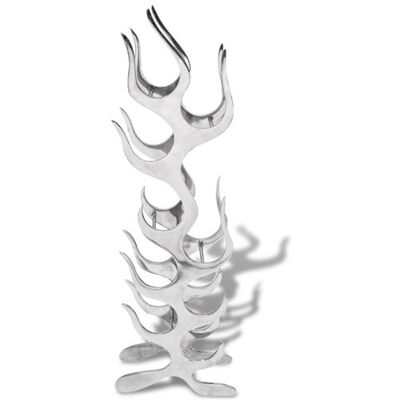 vidaXL Casier à 9 bouteilles en forme de flamme Aluminium Argenté Argent - Publicité vidaXL Casier à 9 bouteilles en forme de flamme Aluminium Argenté Argent - Publicité