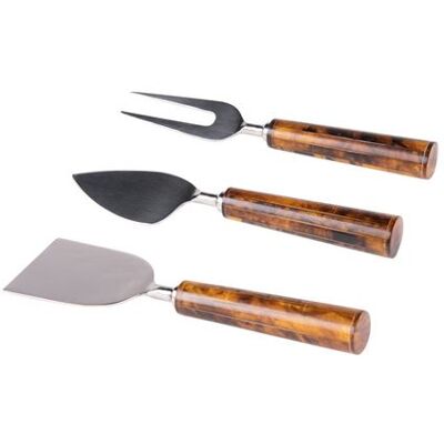Non communiqué Service à fromage avec 3 couteaux Sabaï - Table Passion - Marron - Métal Marron - Publicité Non communiqué Service à fromage avec 3 couteaux Sabaï - Table Passion - Marron - Métal Marron - Publicité