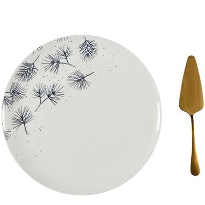 Non communiqué The Home Deco Factory - Plat à tarte et pelle dorée Feuilles Blanc - Publicité Non communiqué The Home Deco Factory - Plat à tarte et pelle dorée Feuilles Blanc - Publicité