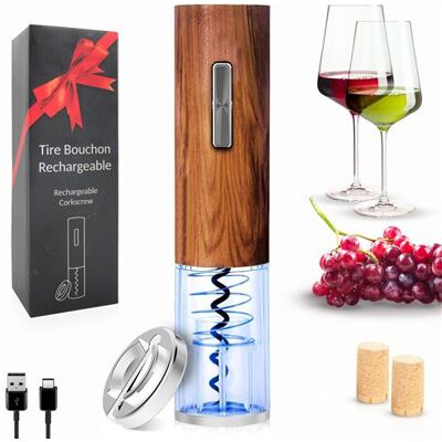 Non communiqué Tire Bouchon Electrique FISHTEC One Press Marron - Publicité Non communiqué Tire Bouchon Electrique FISHTEC One Press Marron - Publicité