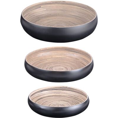 Non communiqué Set de 3 coupes en bambou noir - Table Passion - Noir - Bambou Noir - Publicité Non communiqué Set de 3 coupes en bambou noir - Table Passion - Noir - Bambou Noir - Publicité