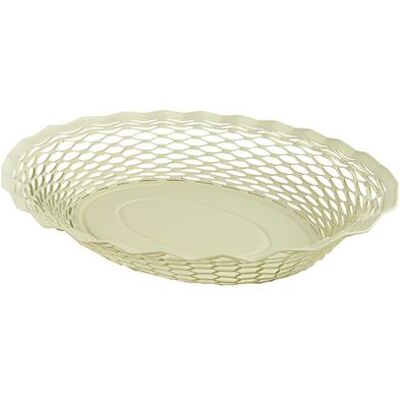 Roger Orfèvre - Corbeille à pain inox vanille 25 cm - Bread basket - Publicité Roger Orfèvre - Corbeille à pain inox vanille 25 cm - Bread basket - Publicité