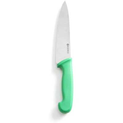 HENDI Couteau de Chef Vert - Lame en Acier Inox 18cm - Publicité HENDI Couteau de Chef Vert - Lame en Acier Inox 18cm - Publicité