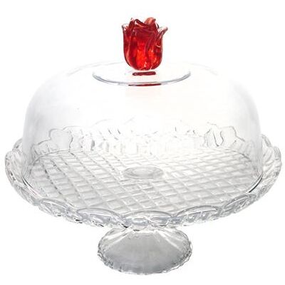 Non communiqué Cloche sur pied Rose en verre 30 cm - Table Passion - Transparent / Cristal - Verre Transparent - Publicité Non communiqué Cloche sur pied Rose en verre 30 cm - Table Passion - Transparent / Cristal - Verre Transparent - Publicité