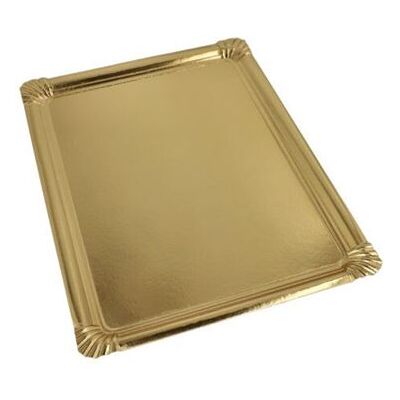 Modèle Générique 34x45,5 cm Plateaux de Service Rectangulaires Or - Publicité Modèle Générique 34x45,5 cm Plateaux de Service Rectangulaires Or - Publicité
