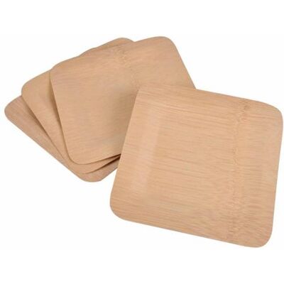 Non communiqué Lot de 4 Plateaux Carrés Bambou 25cm Naturel naturel - Publicité Non communiqué Lot de 4 Plateaux Carrés Bambou 25cm Naturel naturel - Publicité