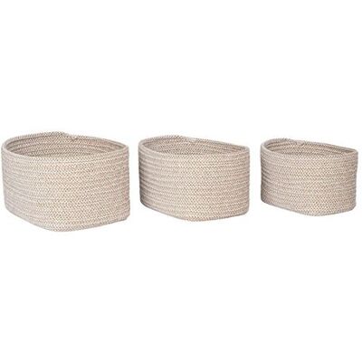 Non communiqué Lot de 3 Paniers en Coton Beige - ULYSSE - ALTOBUY Beige - Publicité Non communiqué Lot de 3 Paniers en Coton Beige - ULYSSE - ALTOBUY Beige - Publicité