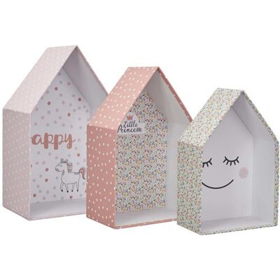 Maison Little Princesse - Lot de 3 boites gigognes - box - Publicité Maison Little Princesse - Lot de 3 boites gigognes - box - Publicité