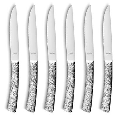 Coffret de 6 couteaux à steak Amefa 246523MB02SK9 argent - Publicité Coffret de 6 couteaux à steak Amefa 246523MB02SK9 argent - Publicité