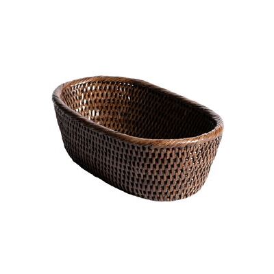 Non communiqué Corbeille à pain ovale Saya 27x15 cm - Table Passion - Marron - Rotin Marron - Publicité Non communiqué Corbeille à pain ovale Saya 27x15 cm - Table Passion - Marron - Rotin Marron - Publicité