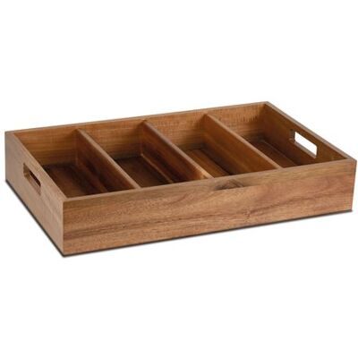 Non communiqué Plateau Range Couverts en Bois 4 Compartiments Pujadas - Publicité Non communiqué Plateau Range Couverts en Bois 4 Compartiments Pujadas - Publicité