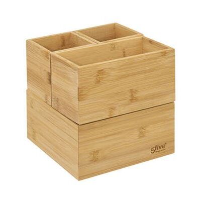 Non communiqué FIVE Simply Smart - Organiseur 4 Plateaux "Bambou" 19cm Naturel Beige - Publicité Non communiqué FIVE Simply Smart - Organiseur 4 Plateaux "Bambou" 19cm Naturel Beige - Publicité