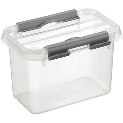 Sunware Q-Line Boîte de rangement 0,8L Transparent/Argent - Boîte de rangement - Publicité Sunware Q-Line Boîte de rangement 0,8L Transparent/Argent - Boîte de rangement - Publicité