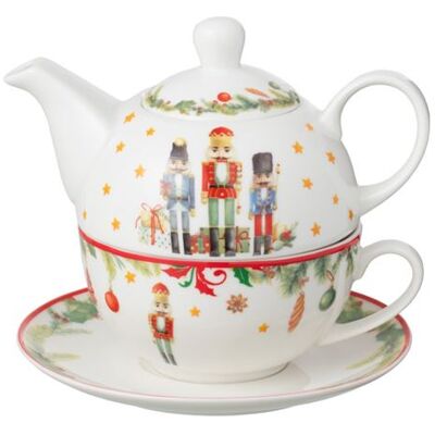 Non communiqué Théière de Noël "Casse-Noisette" 16cm Blanc Blanc - Publicité Non communiqué Théière de Noël "Casse-Noisette" 16cm Blanc Blanc - Publicité