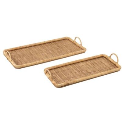 Non communiqué Lot de 2 Plateaux de Service "Rotin" 71cm Naturel Naturel - Publicité Non communiqué Lot de 2 Plateaux de Service "Rotin" 71cm Naturel Naturel - Publicité