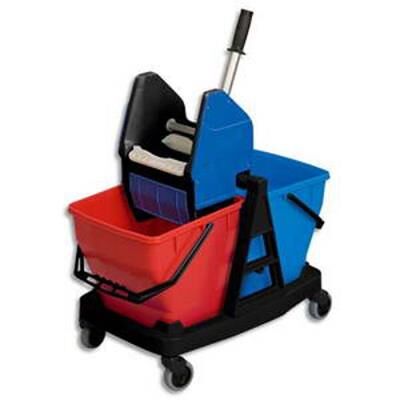VISIODIRECT Chariot double Sani Duo seau 2 x 18L avec presse en polypropylène pour lavage à plat - Publicité VISIODIRECT Chariot double Sani Duo seau 2 x 18L avec presse en polypropylène pour lavage à plat - Publicité