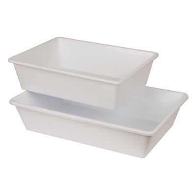 La Brunoise Bac alimentaire rectangulaire creux 500 x 340 x 110 mm professionnel en polyéthylène à contenance de 13 L - Publicité La Brunoise Bac alimentaire rectangulaire creux 500 x 340 x 110 mm professionnel en polyéthylène à contenance de 13 L - Publicité